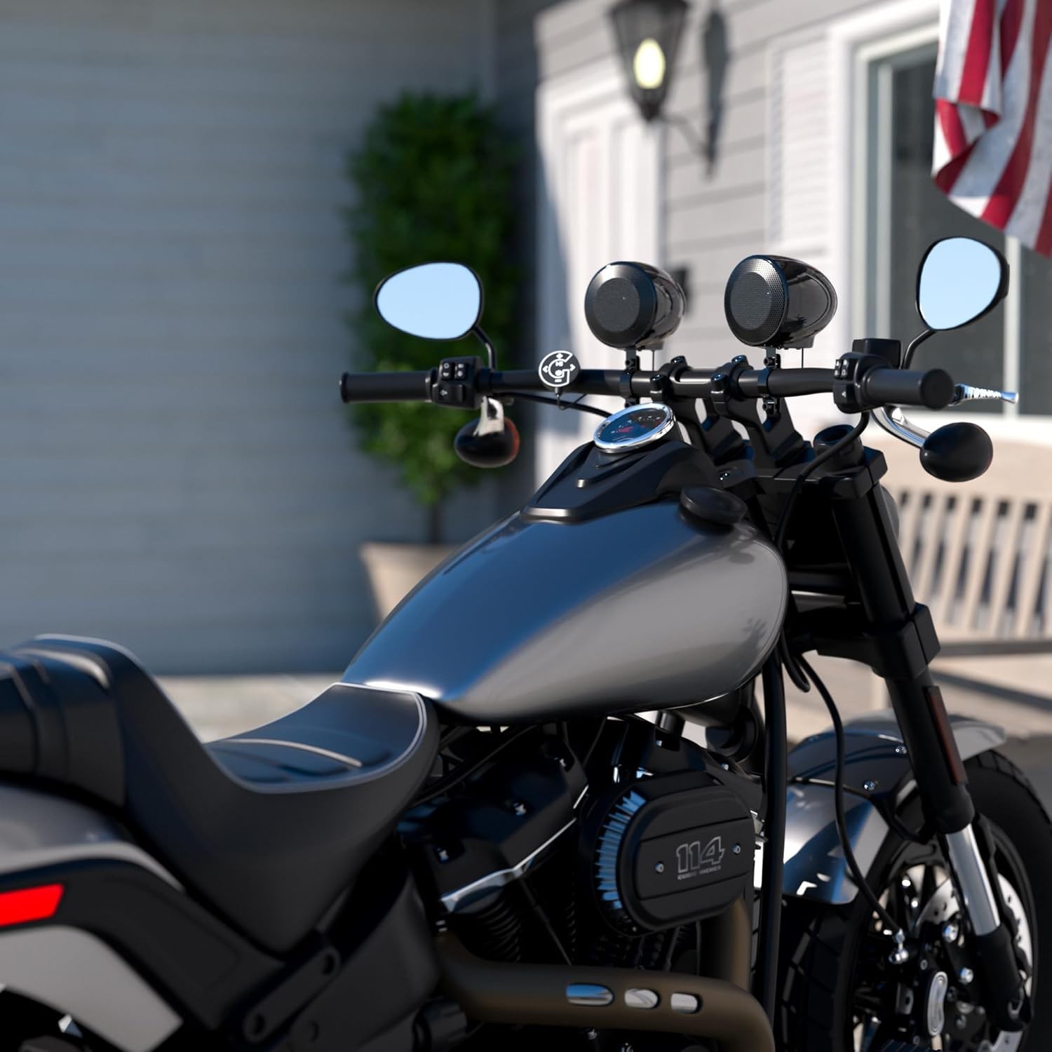 Bluetooth 5.0 Motorcycle Audio System – 100W Waterproof Speakers for Riders
