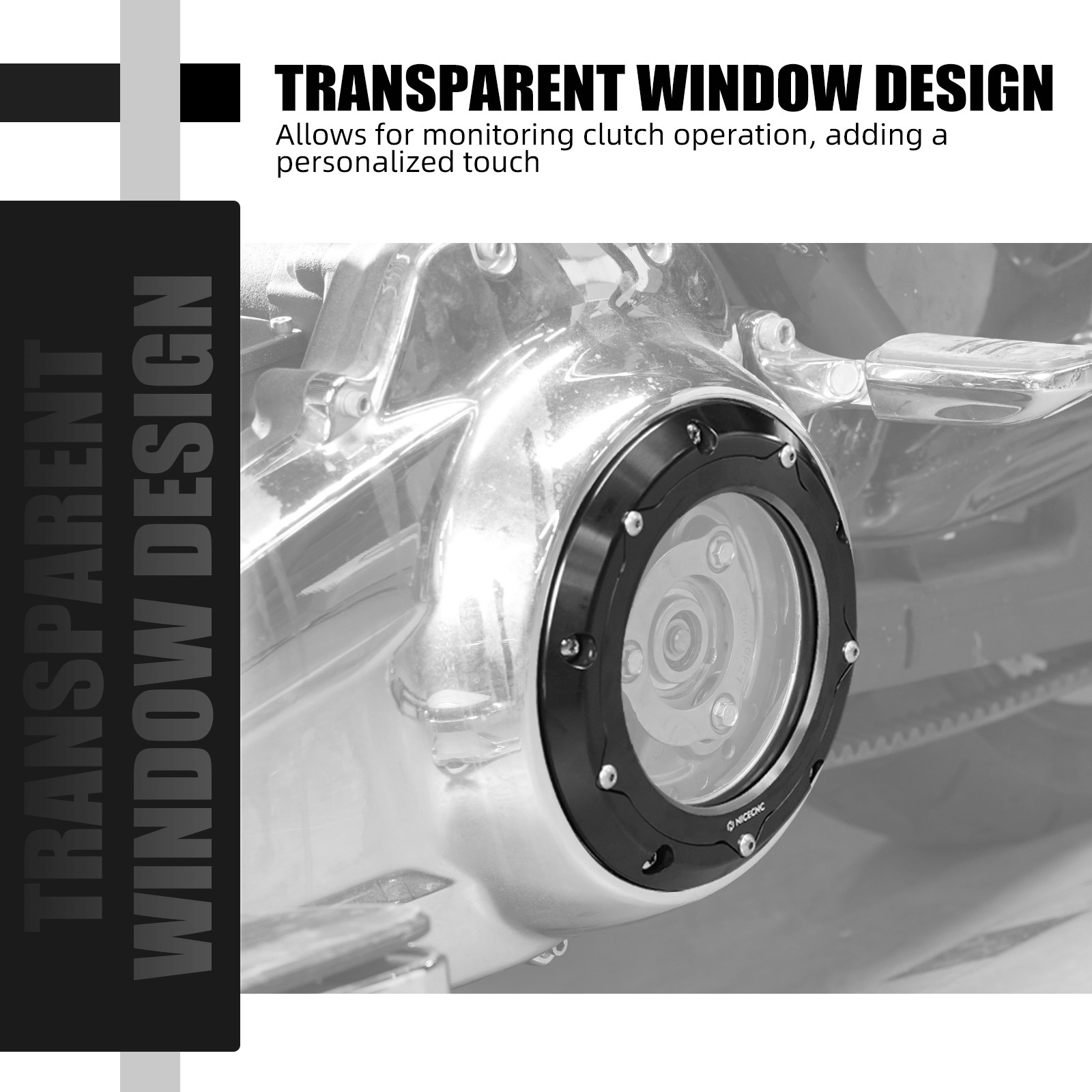 NICECNC Clear Window Derby Cover For Harley M8 Road Glide Special FLTRXS 2016-23