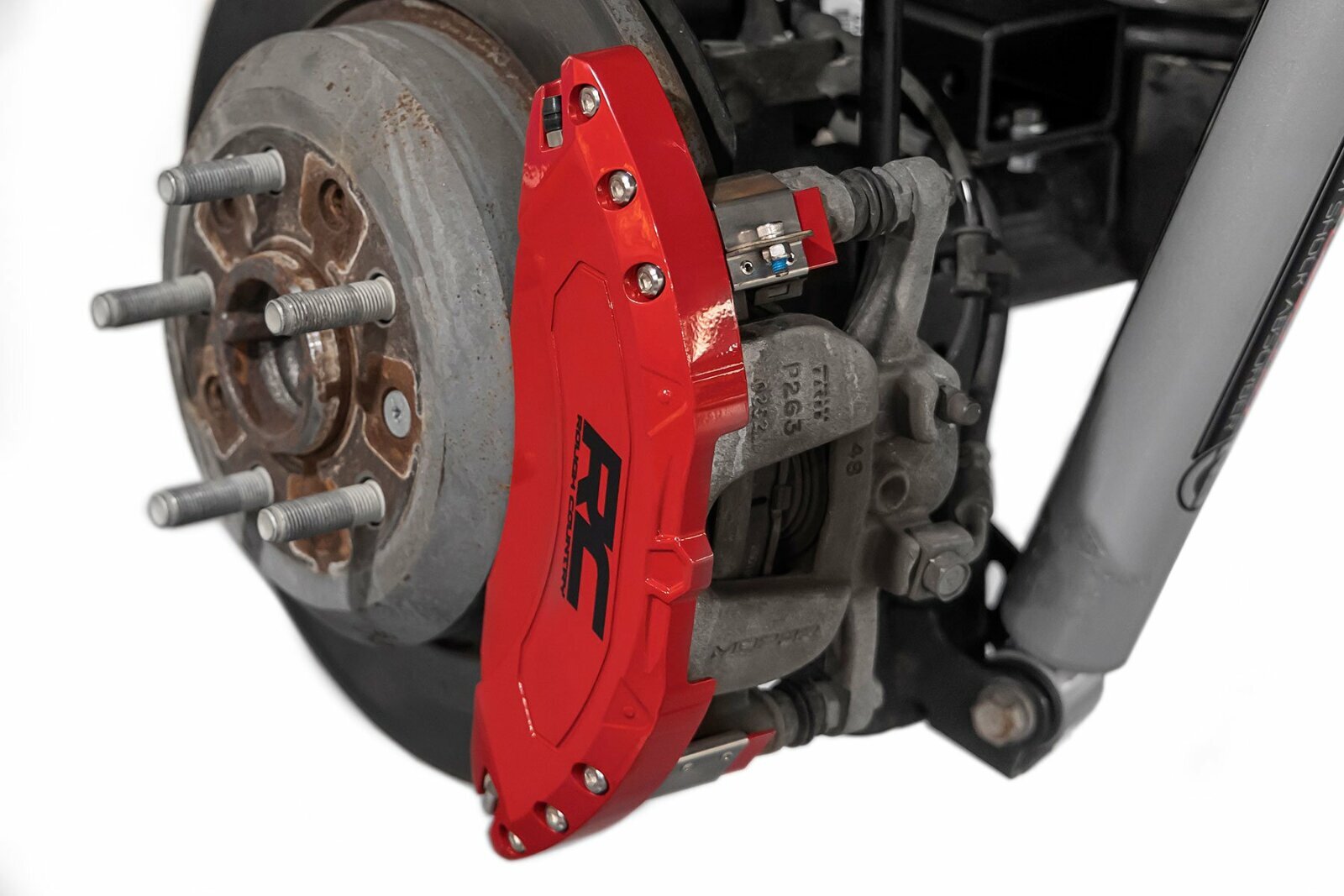 Rough Country Caliper Covers Front & Rr Red for Jeep Gladiator JT 20-23 71142_A