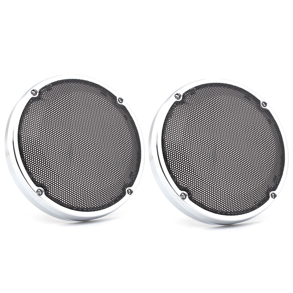 Fit for Harley Touring 1983-2023 Chrome 6.5″ Saddlebag Lid Speaker Grill Covers