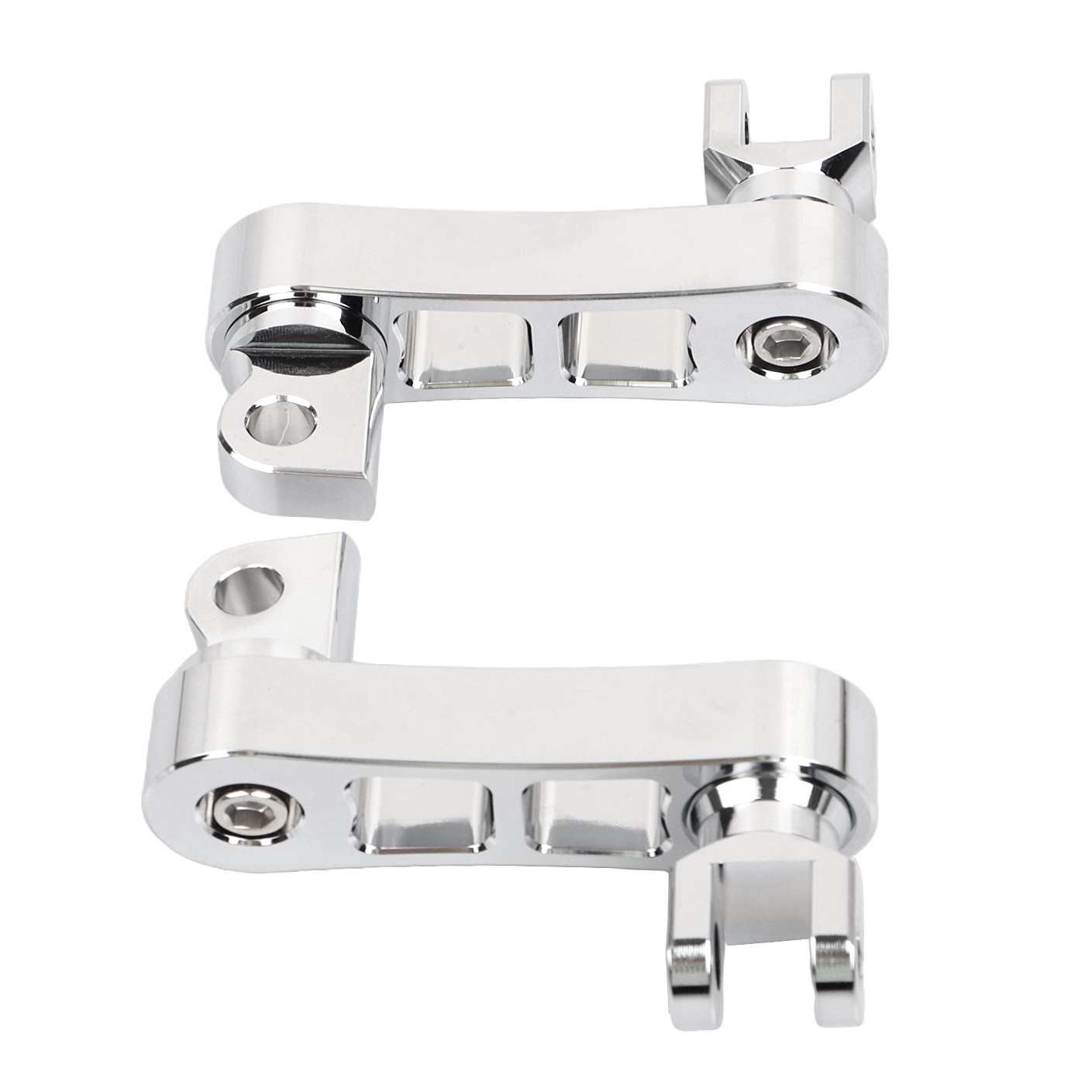 Chrome Foot Peg Extensions Mount For Harley Dyna Wide Glide FXDWG Fat Bob FXDF