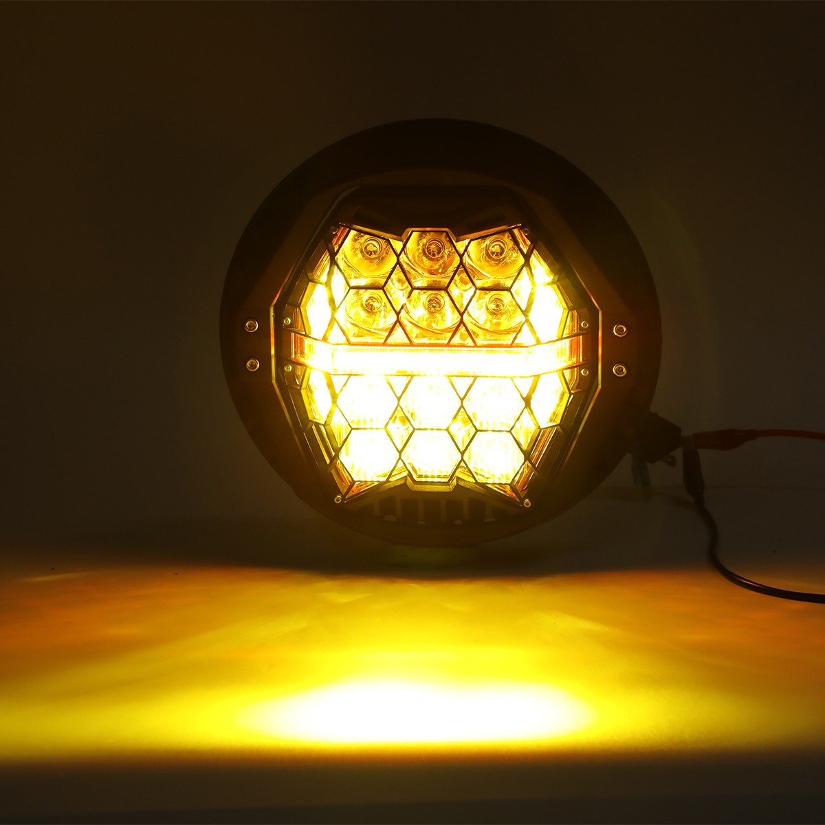 Yellow Lens for Harley Street Glide 2006-2023 7″ Round LED Headlight w/DRL Hi-Lo