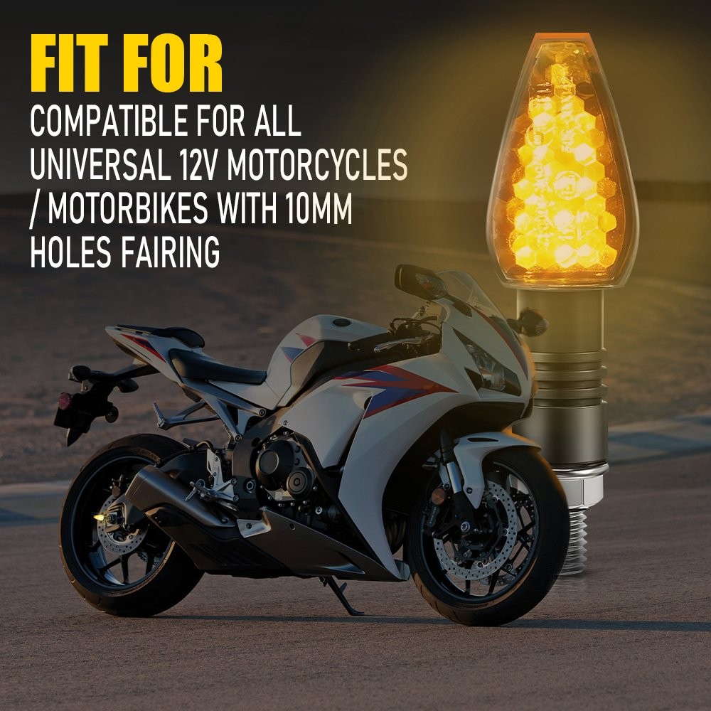 4X LED Turn Signal Light Blinker Amber for Honda Dual Sport Dirt Bike Motorcycle