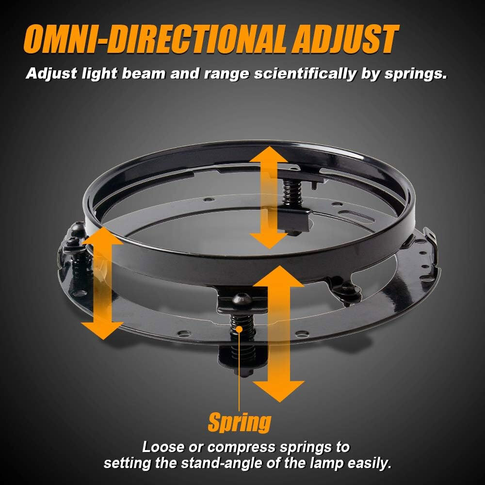 7Inch 140W LED Headlight Hi/Lo + 2Pcs 4.5Inch 80W Fog Light for Harley Davidson
