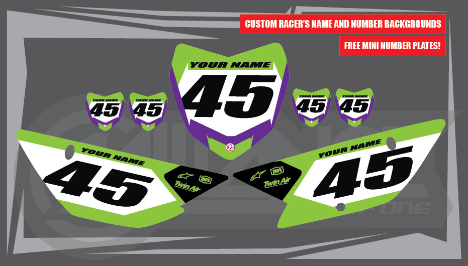 2010 2011 2012 2013 2014 2015 2018 2019-2022 KAWASAKI KLX 110 RETRO GRAPHICS KIT