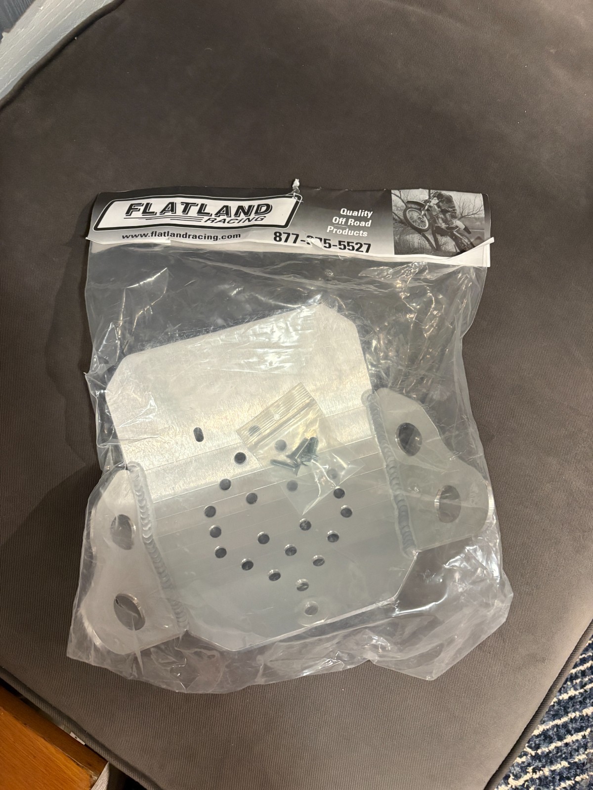 Flatland Racing Skid Plate Silver Fits: 2005-2006 Honda CRF230 & 2005 CRF150