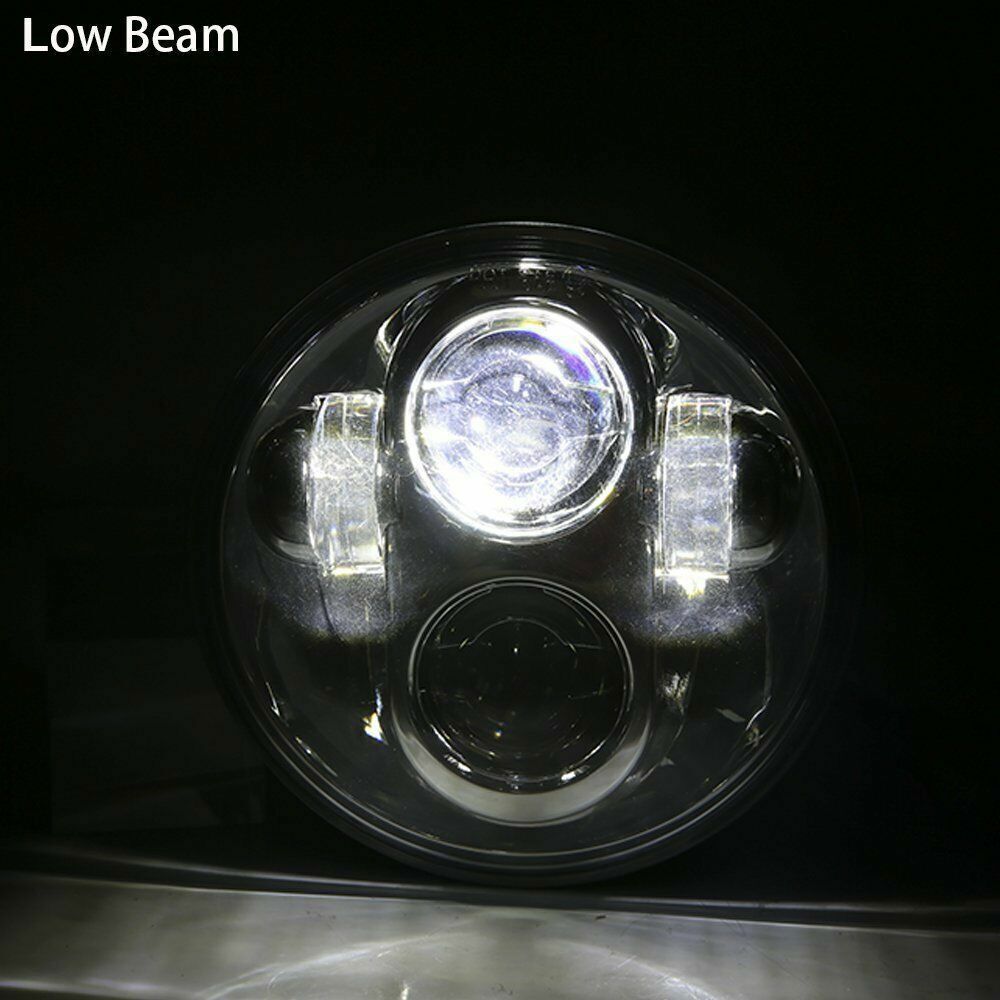 Black 5-3/4″ 5.75 LED Headlight High Low Beam Fit for Sportster XL 883 1200 Dyna