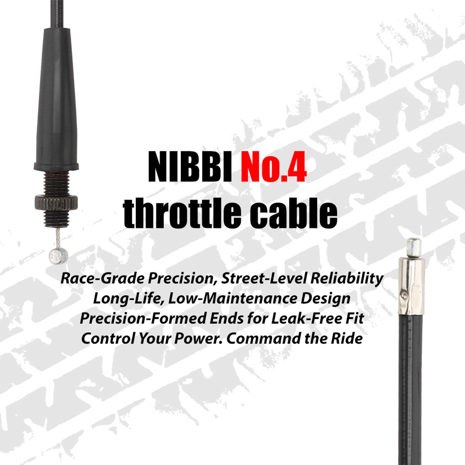 NIBBI 45″ Adjustable Throttle Cable For CT200U Mini Baja MB165 MB200 MBX10 MBX11