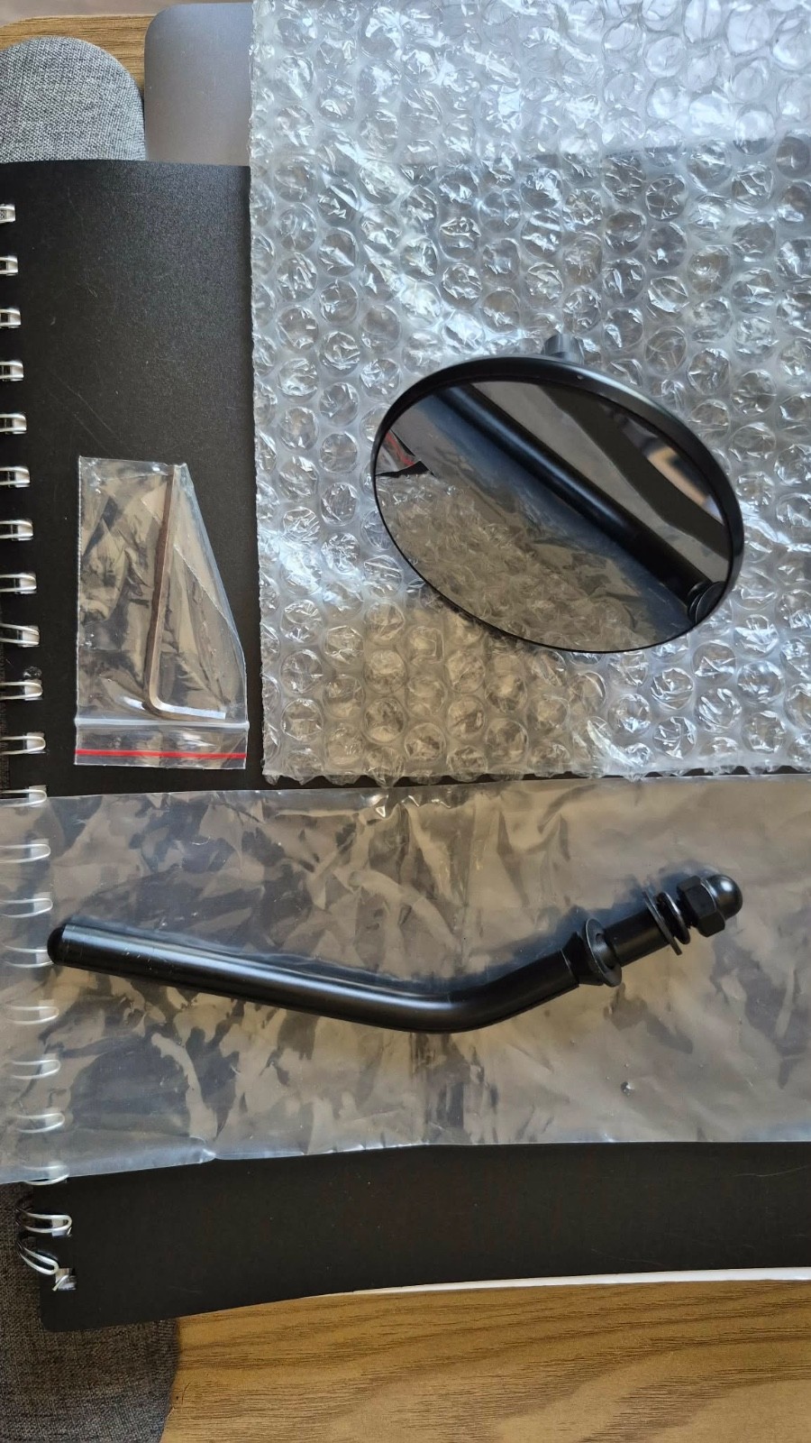 TC BROS MOTO IRON BLACK 3″ MINI MIRROR (FITS ALL HARLEY 1965-LATER, (Fits L& R)