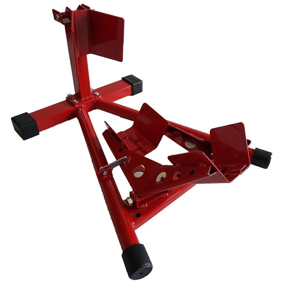 Motorcycle Red Front Wheel Chock Lift Stand For Sport Street Road Bike