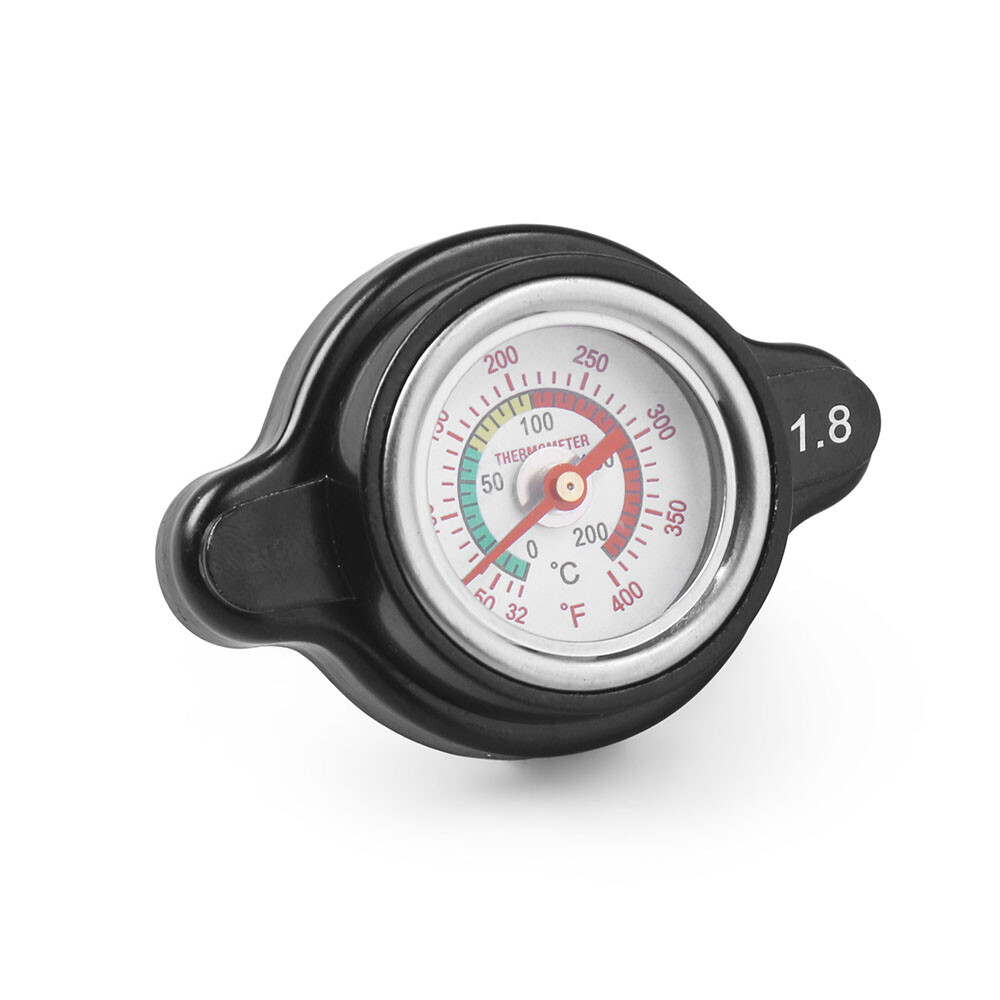 High Pressure Radiator Cap w/Temperature Gauge 1.8 Bar for Honda Kawasaki Yamaha