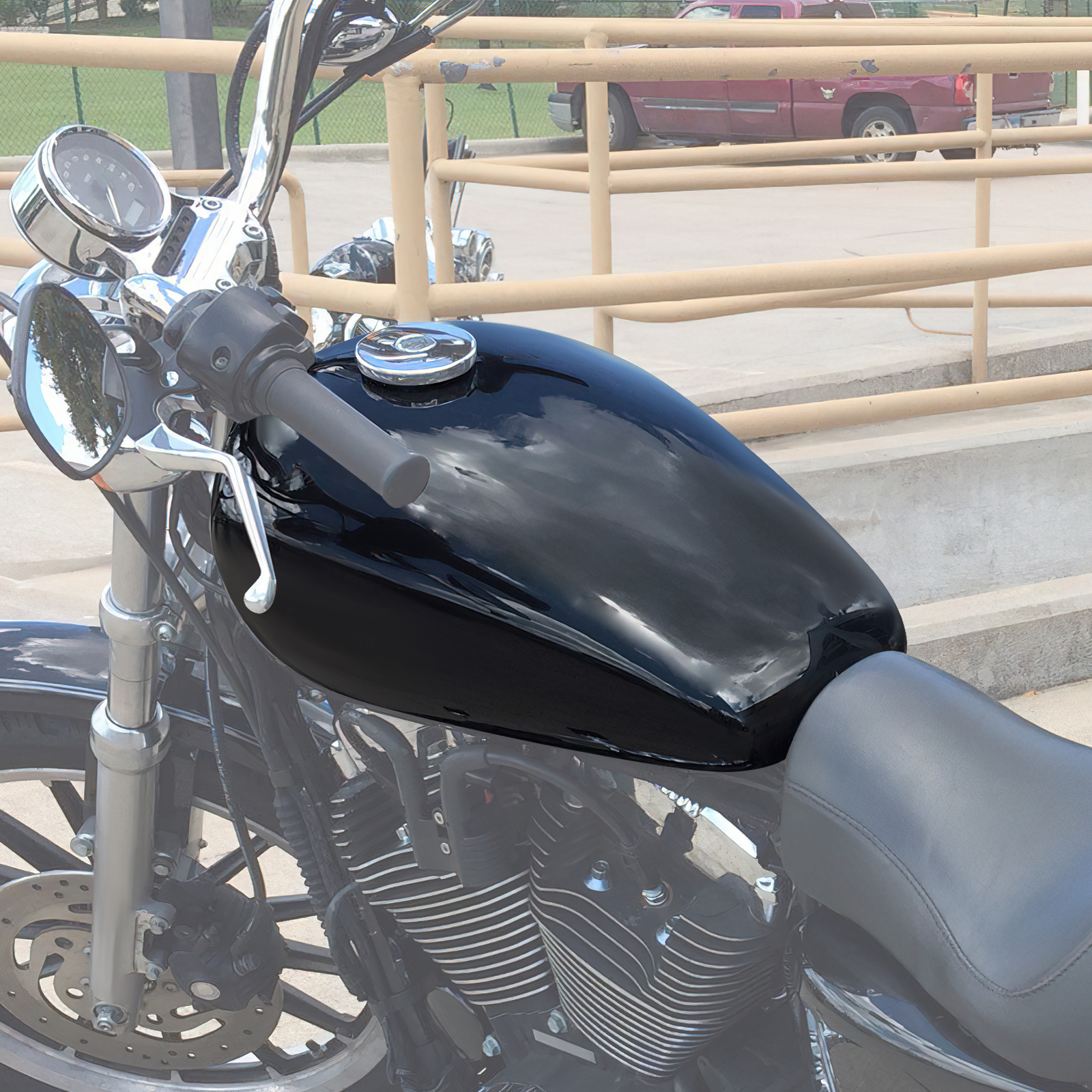 Gloss Black 3.7 Gal. Fuel Gas Tank Fit For Harley Sportster XL 2007-2022 2021