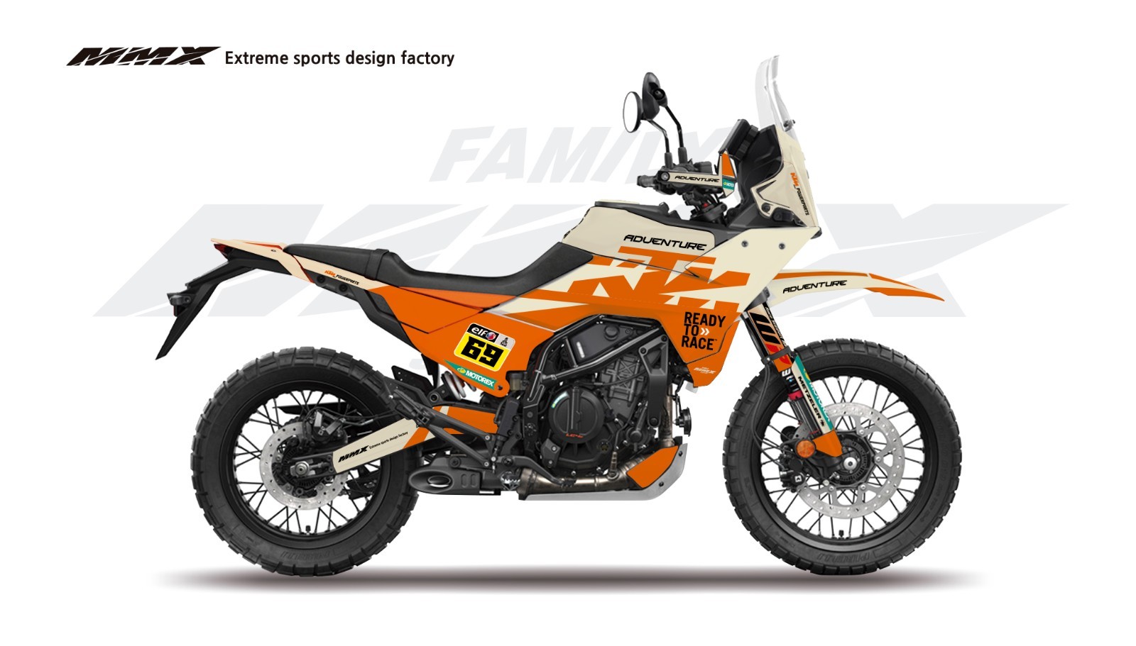 KTM 390 ADV / Orange Beige GRAPHIC DECAL KIT