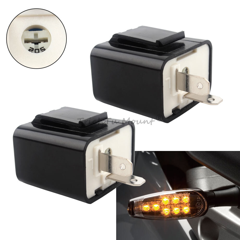 2Pcs 12V Automatic Electronic LED Flasher Relay for Turn Signal Light Fast Flash