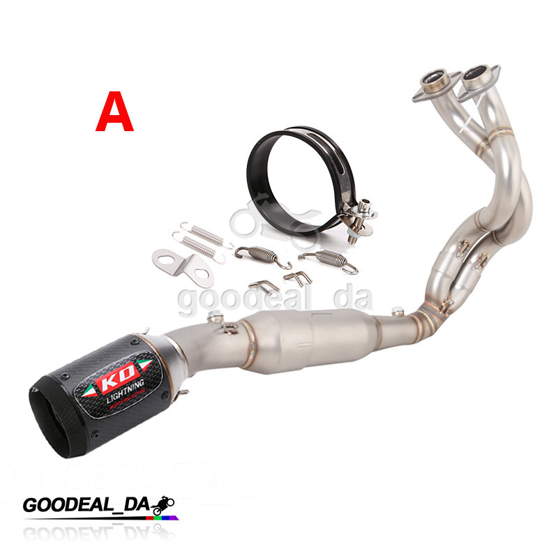 For Kawasaki Z650 Ninja 650 2023-25 Full Exhaust Header Pipe 51mm Carbon Muffler