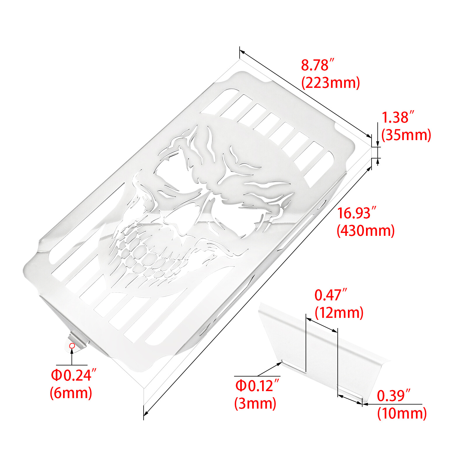 Radiator Grill Cover Guard For Honda VT1100C Shadow 1100 Spirit Sabre 1987-2007
