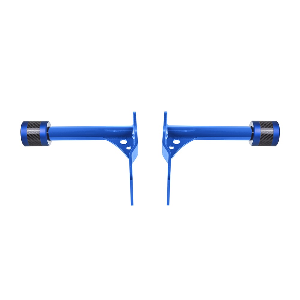 ProTek Performance Blue Rear Crash Bar Sliders Blue/Carbon Fits Harley Softail