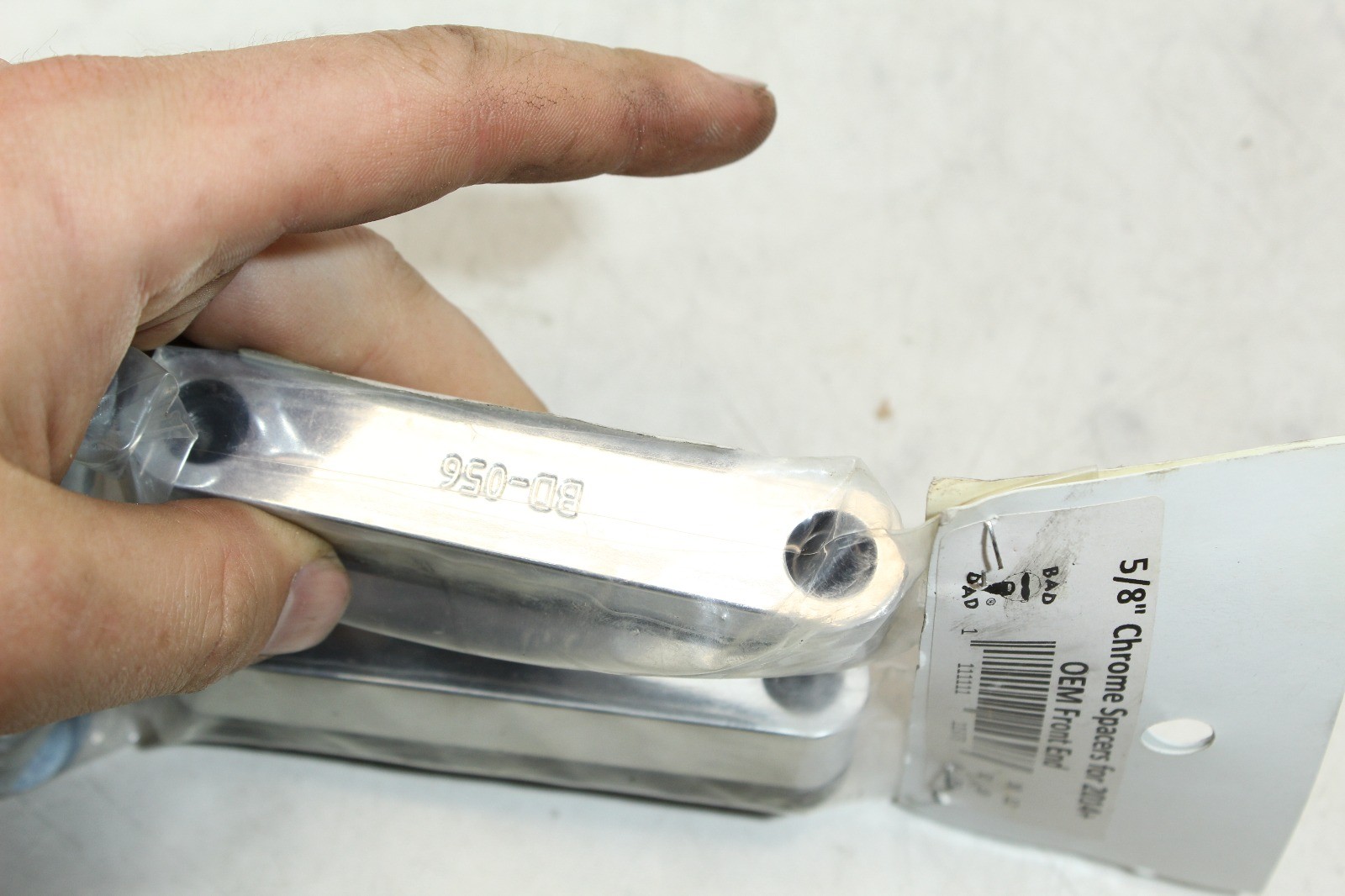 Bad Dad 14+ Harley Touring Chrome 5/8 Front End Fender Spacer Set Pair NOS