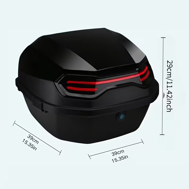 35L Motorcycle Top Case White Universal Motorcycle Tail Box Trunk Luggage