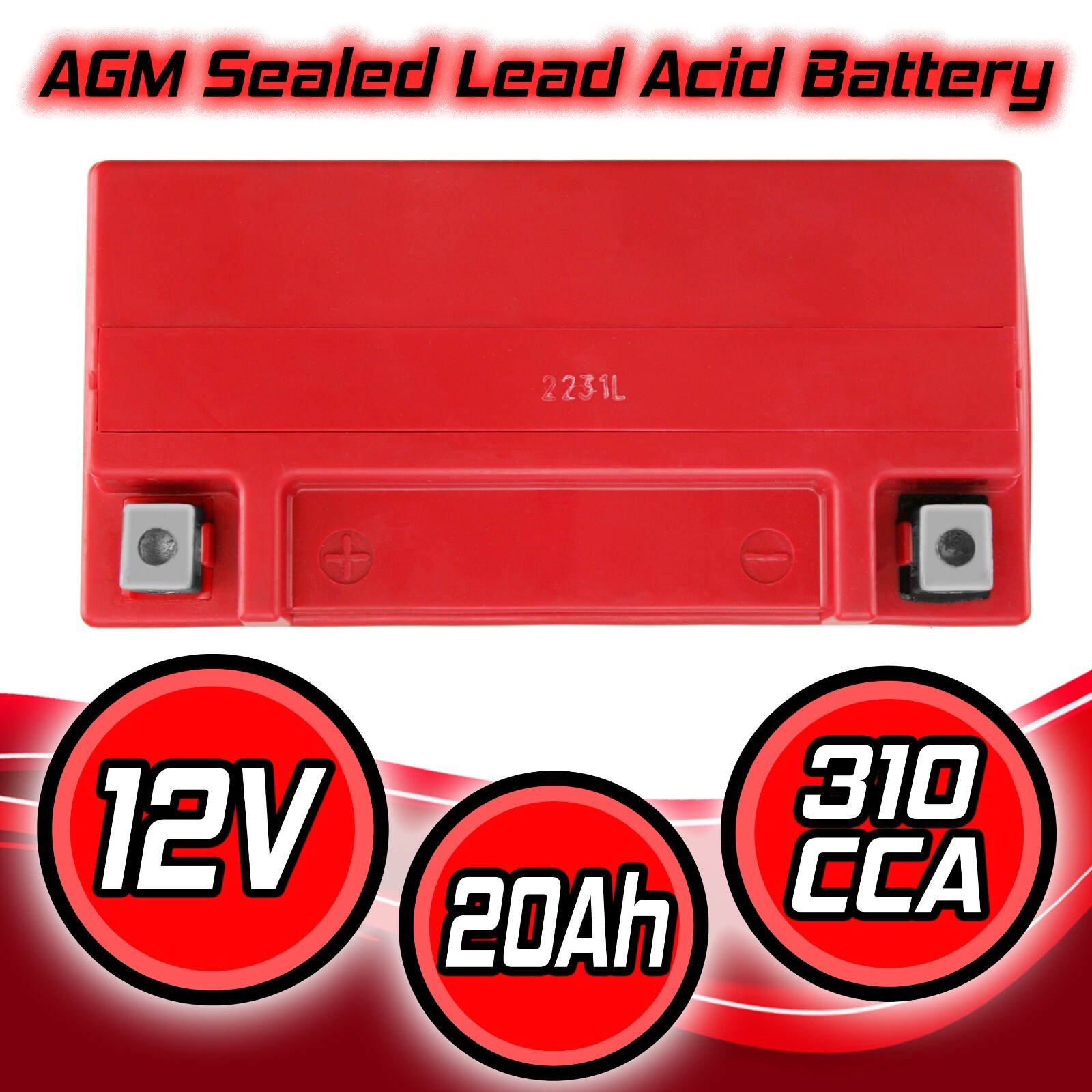 Banshee Replacement YTX20H-BS High Performance Jet Ski PWC Power Sport Battery