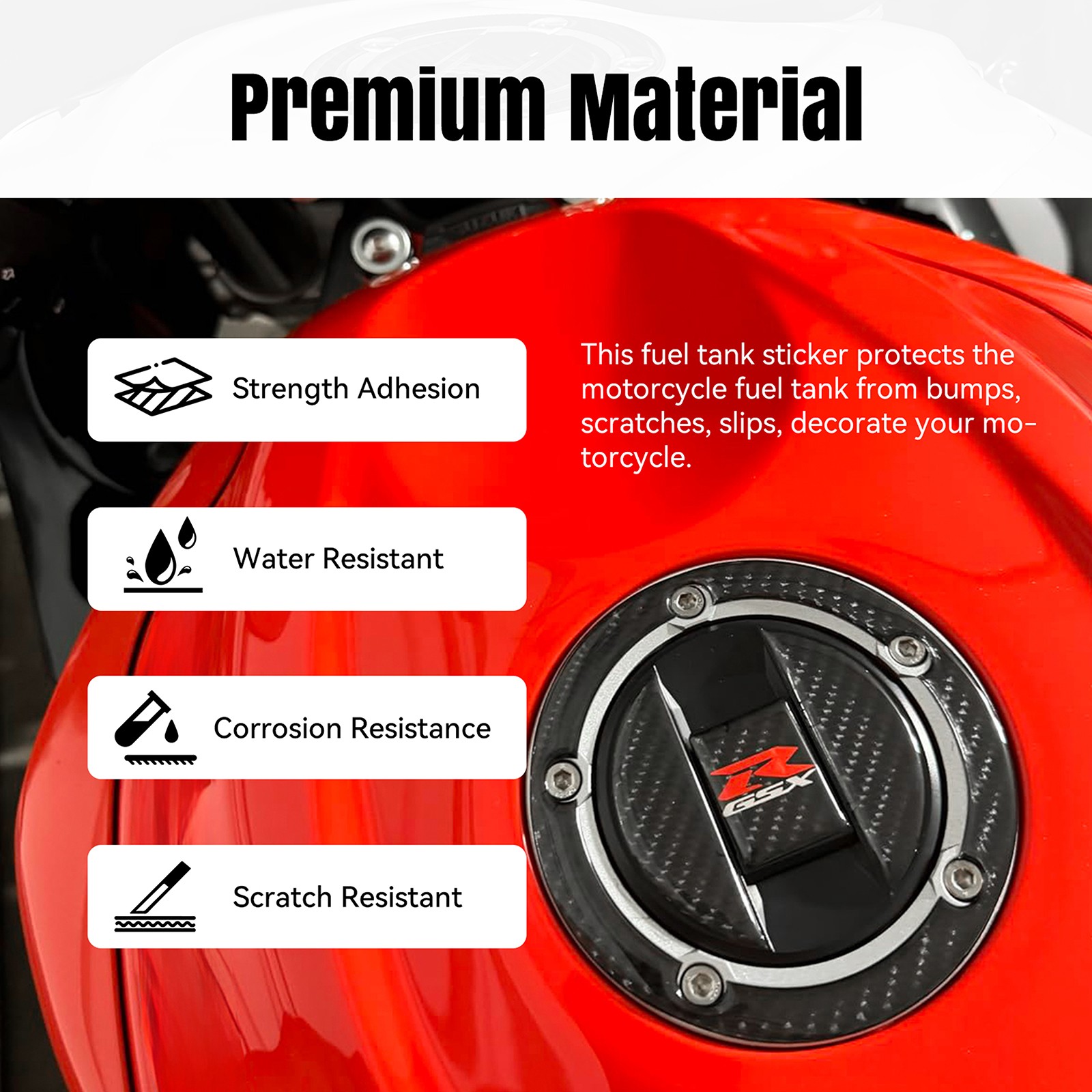 Motorcycle Fuel Tank Pad Protector Sticker For Suzuki GSXR600 GSXR750 GSXR1000