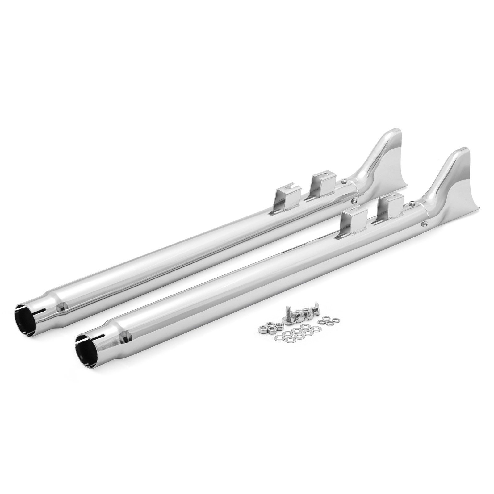 33IN Fishtail Muffler Exhaust Pipes for Harley Touring Electra Glide FLHT 95-16