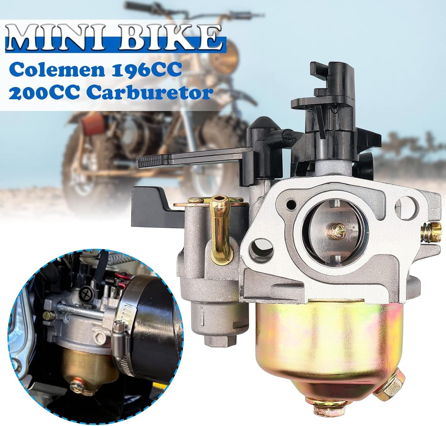 Complete Carburetor Kit for 196cc to 212cc Engines – Easy Bolt-On Installation