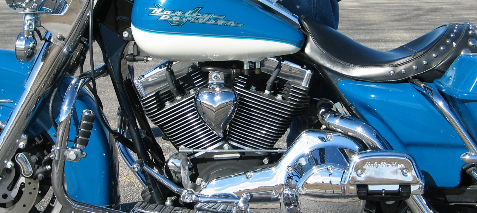 Harley Horn Cover Weeping Heart in Chrome Finish Cast Aluminum . HRT-C