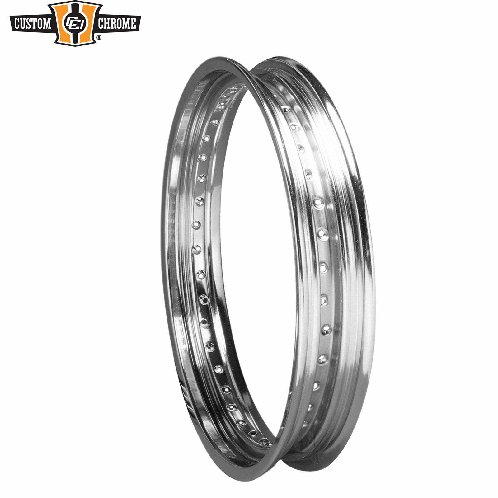 19×2.5″ Chrome Drop Center Wheel Front Rim Fit For Harley #43018-73 40 Holes