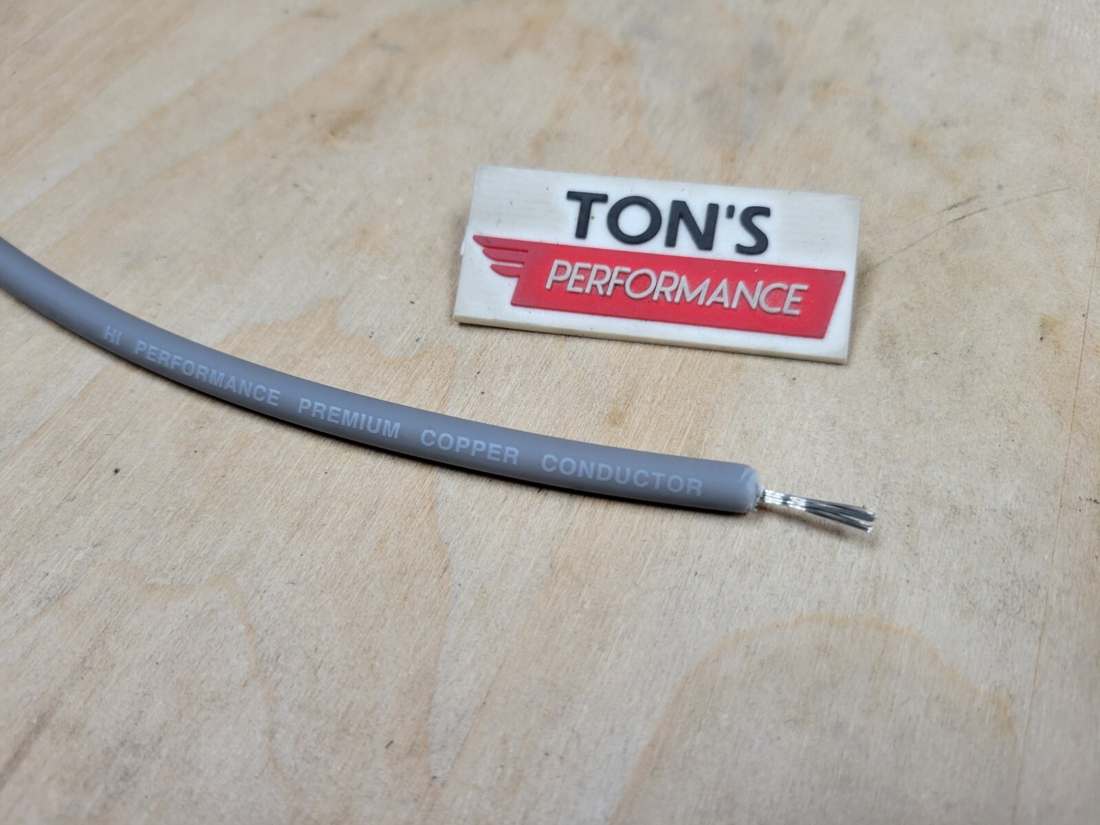 7mm tinned copper core spark plug ignition wire sold by the foot, Gray EPDM
