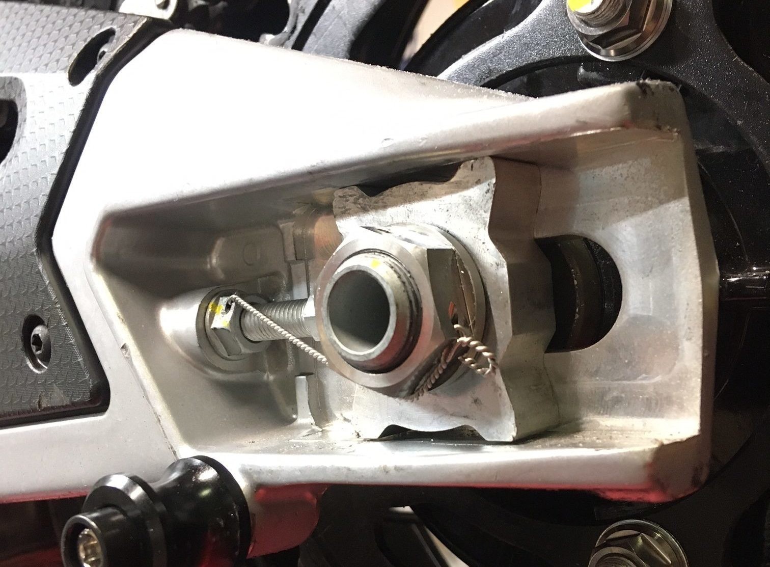 APRILIA RS660 2021+ Titanium Rear Axle Nut Gr5 – Pre-Drilled Race Spec RS 660