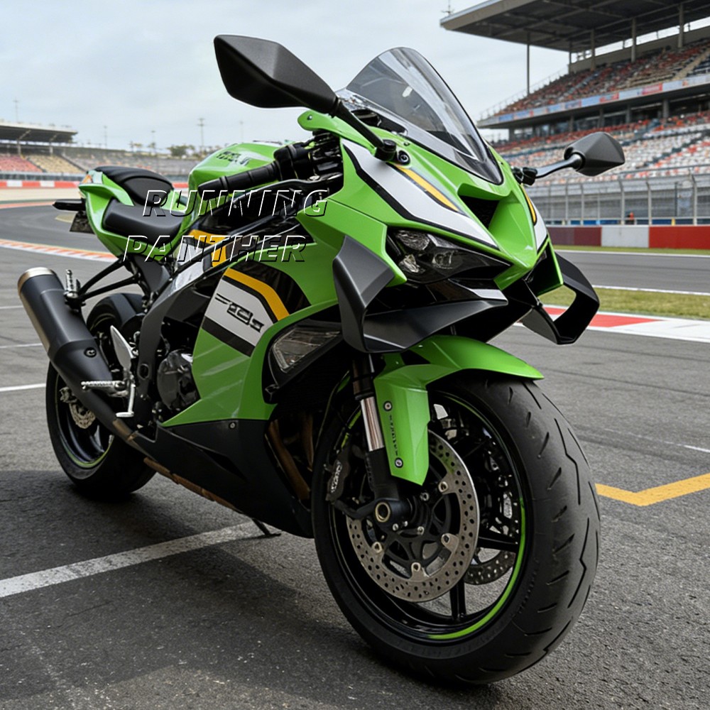 Front Spoiler Lower Lip Wing Aerodynamic For Kawasaki ZX-6R ZX 6R 2024-later