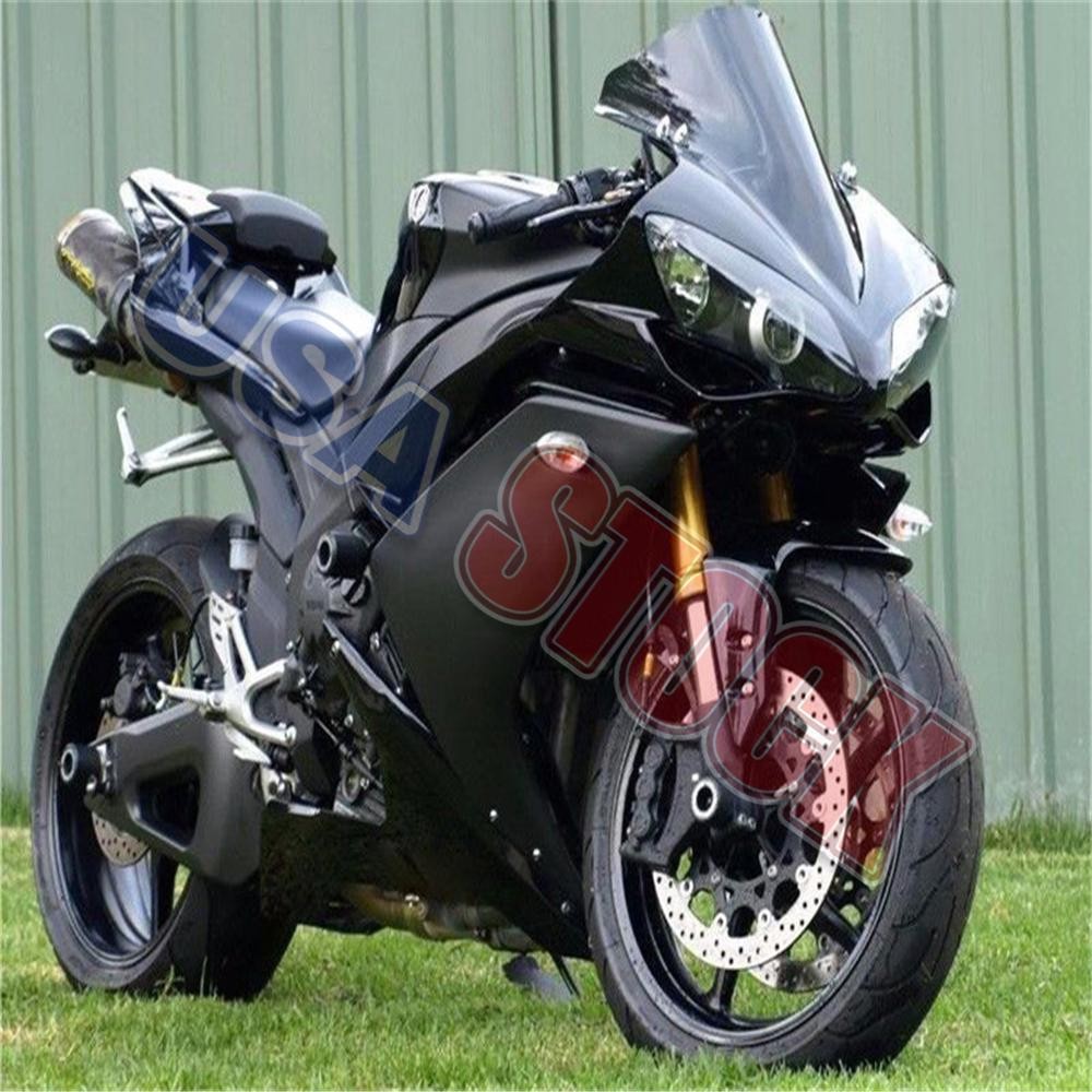 US Fairing Glossy Matte Black Fit for Yamaha 2007 2008 YZF R1 Injection + Bolts