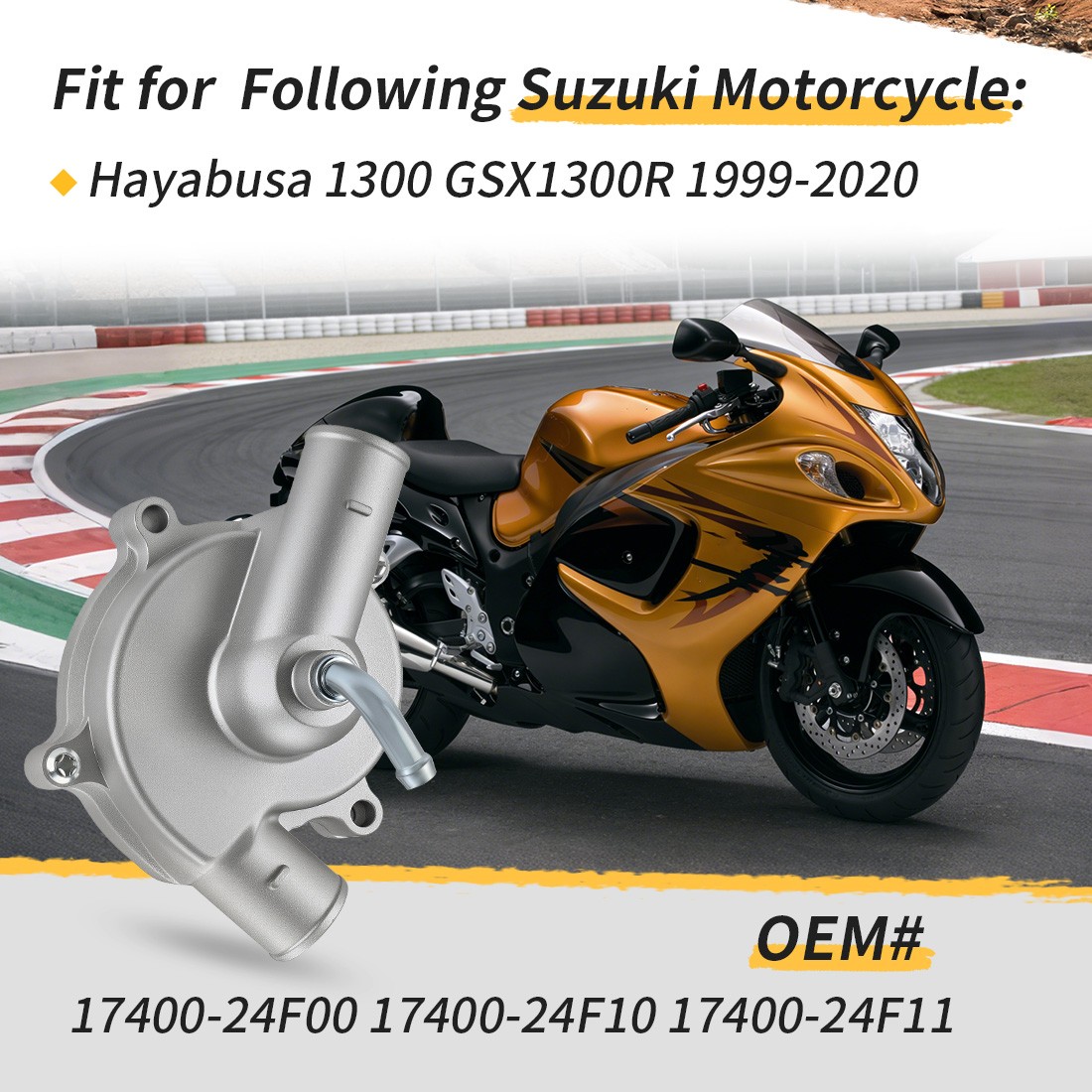 Engine Water Pump Assembly For Suzuki Hayabusa GSX1300R 1999 – 2020 17400-24F11