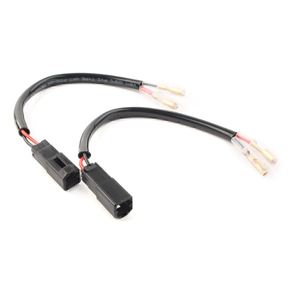 2 Pcs New Turn Signal 2-Wire Connector Harness W/Sleeve For Ducati 848 1098 1198
