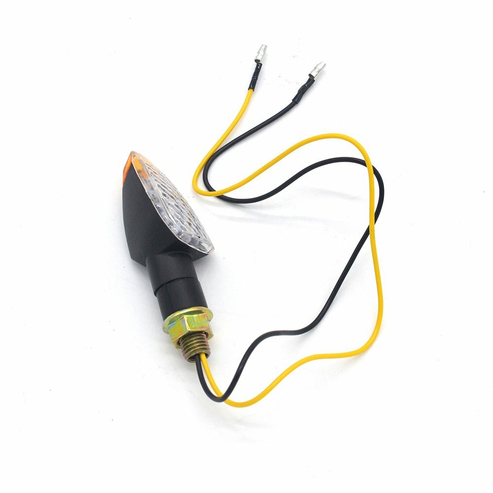 Mini Stalk Arrow Light Motorcycle Turn Signals Light LED Indicator Blinker Amber