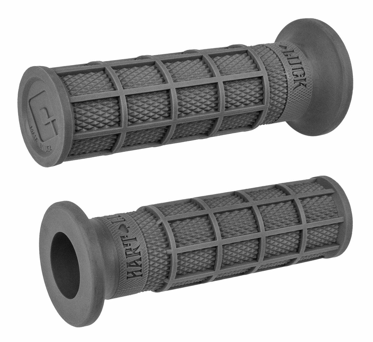 ODI Hart-Luck Graphite 1″ Waffle Grips – Harley XL Dyna MX Tracker Silver Gray
