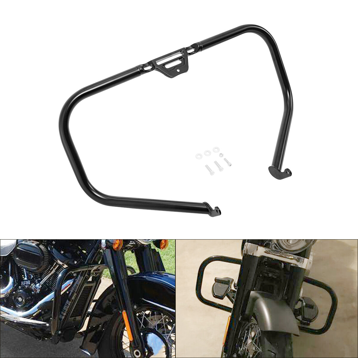 1 1/4″ Matte Black Engine Crash Guard Bar Fit For Harley Softail Fat Boy 18-25