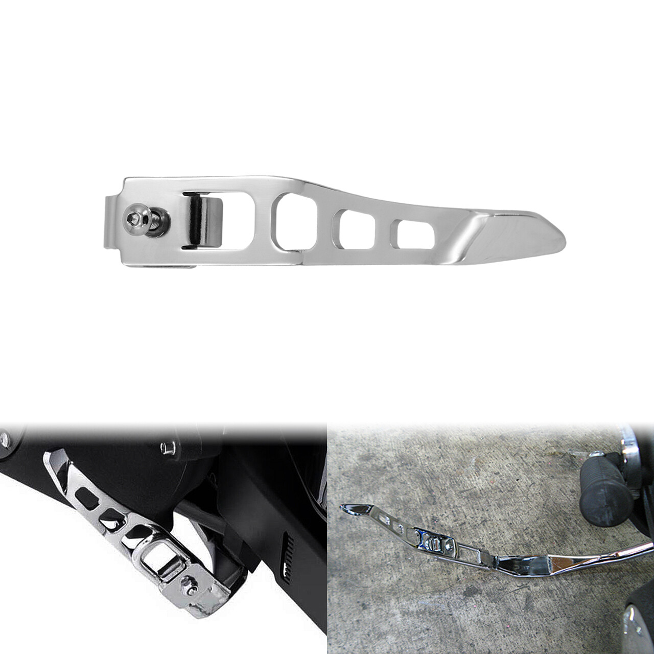 Chrome Stand Kickstand Extension Fit For Harley 1993-2017 Dyna Fat Bob Low Rider