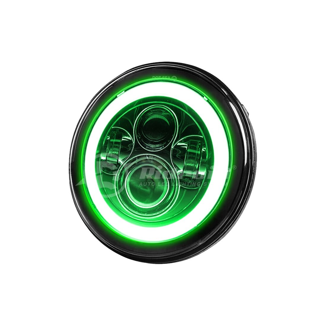 7” LED Halo Headlight Projector DRL For Harley Davidson Dyna Switchback