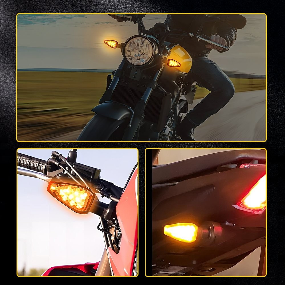 4X LED Turn Signal Light Blinker Amber for Honda Dual Sport Dirt Bike Motorcycle