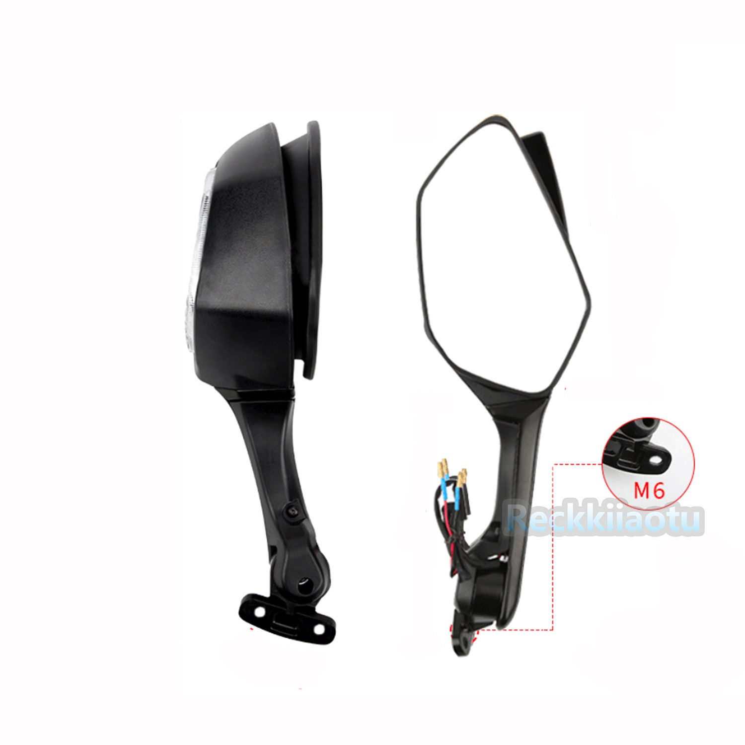 1 Pair Mirror with Turn Signals For Kawasaki Ninja ZX6R ZX636 2009-2023