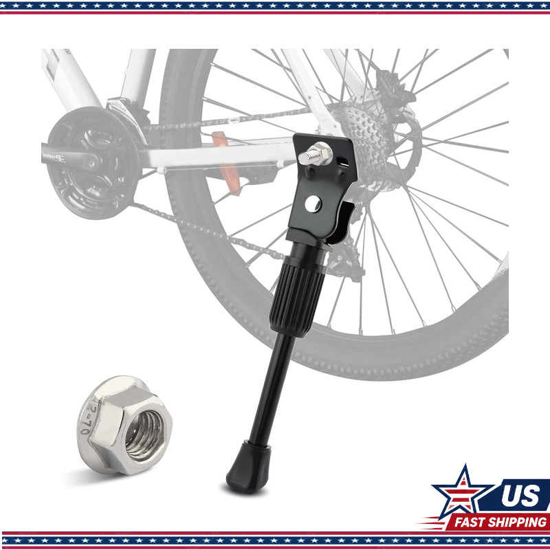 Aluminum Alloy Kickstand 16 Inch Kids Bikes, Rear Mount Bike Accessory (Black)