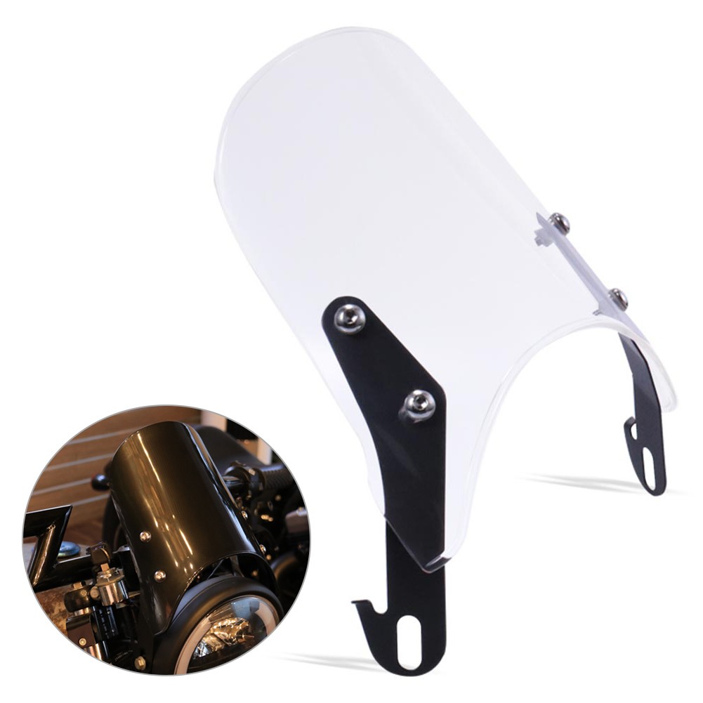 Motor 5-7” Headlight Windshield Windscreen Fairing For Suzuki For Yamaha Clear
