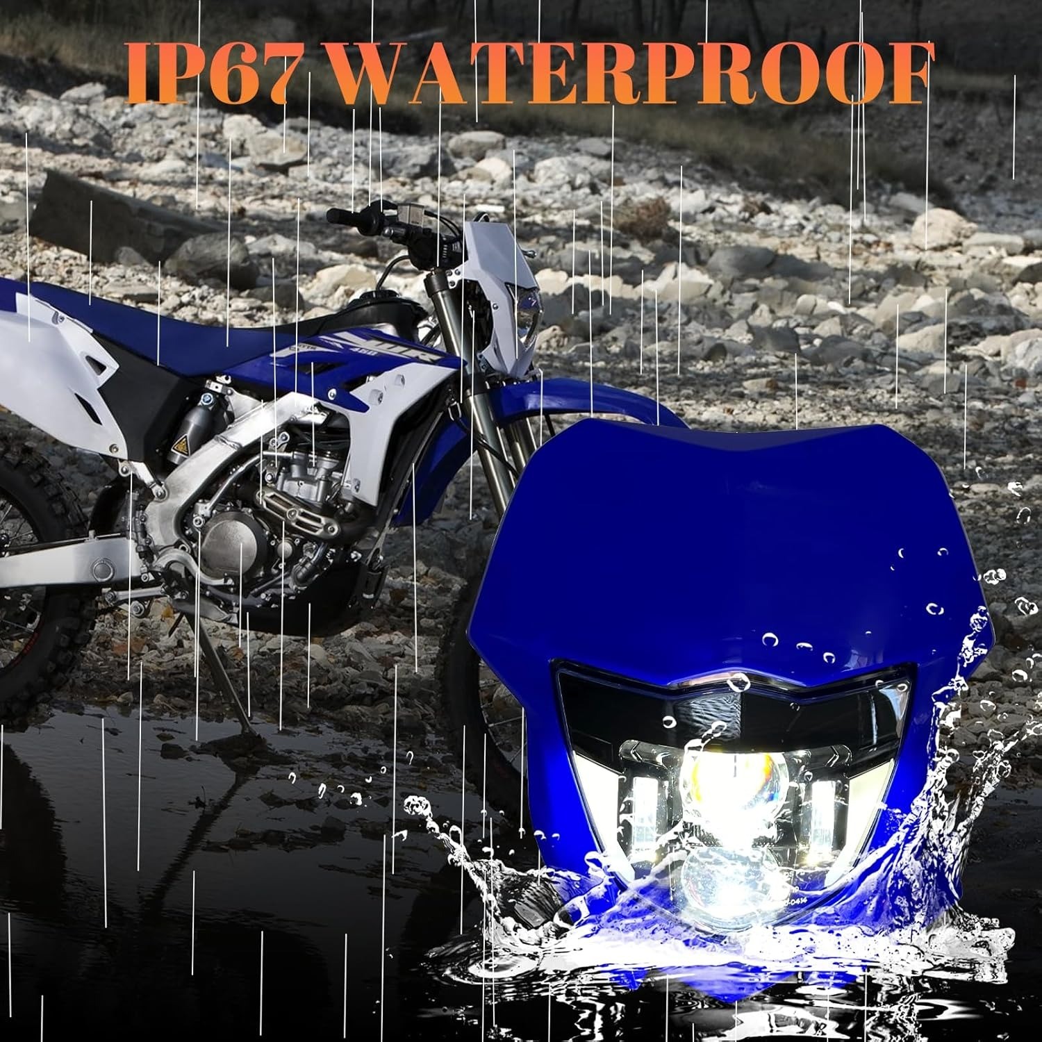 LED Headlight DRL +Switch For Yamaha WR450F WR250F 2002-2020 2021 2022 2023 2024