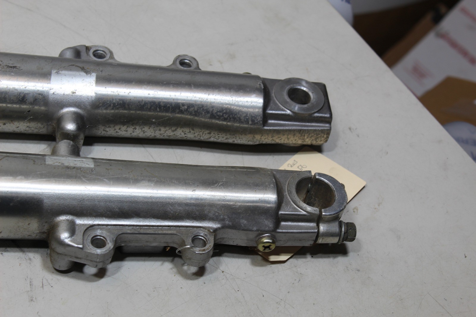 00-06 Harley Touring OEM Front Fork Leg Set Pair Straight No Oil