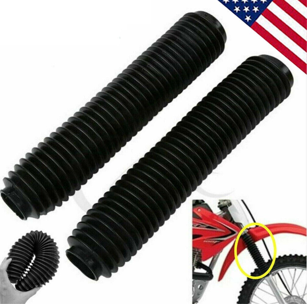 Rubber Motorcycle Front Fork Dust Cover Gaiters Gaitors Boots Shock Absorber US