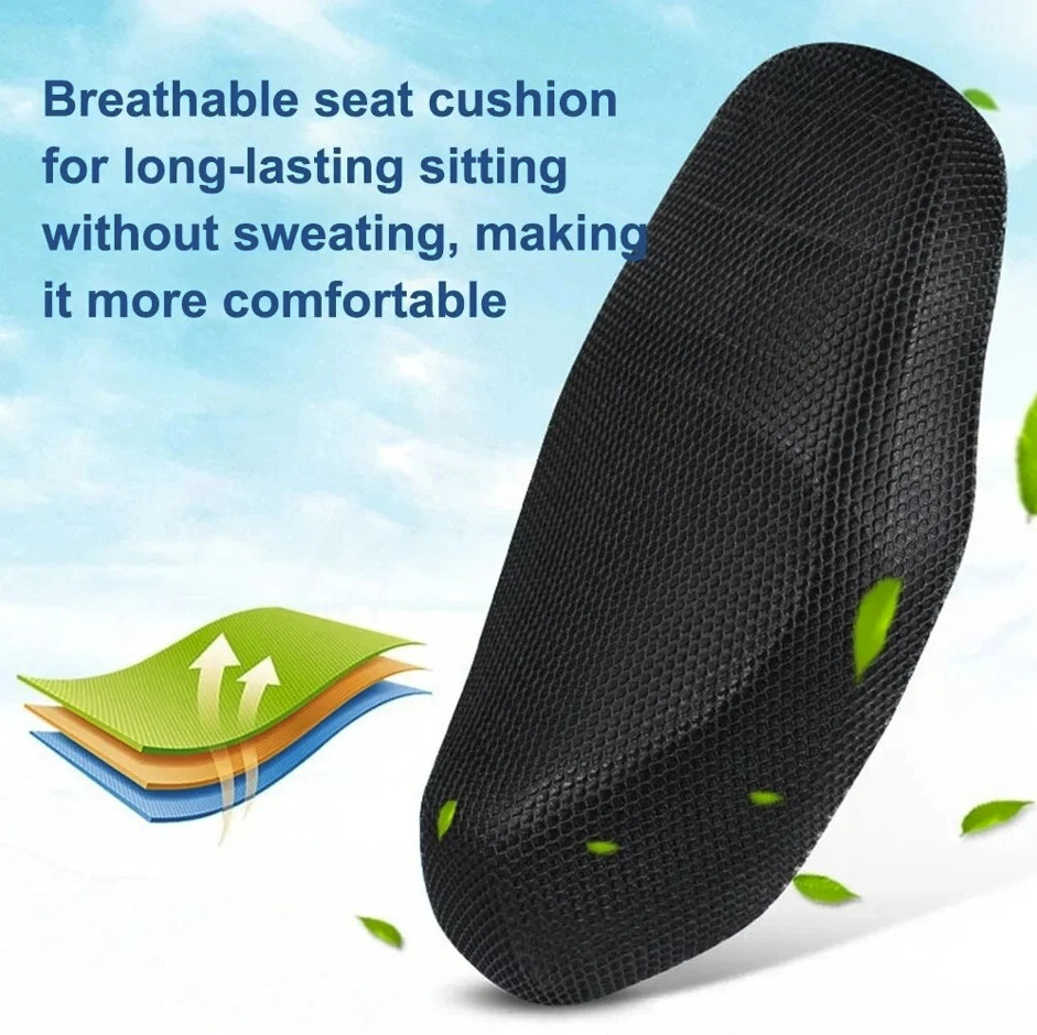 1pc 3D Mesh Motorcycle Seat Cover Breathable Anti Slip Cushion Pad – NEW