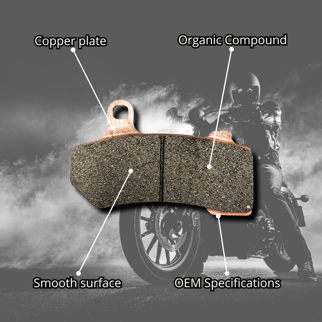 JSA Copper-Plate Brake Pads Set JSA 409, (Harley Davidson FLHR Road King F/R HH)