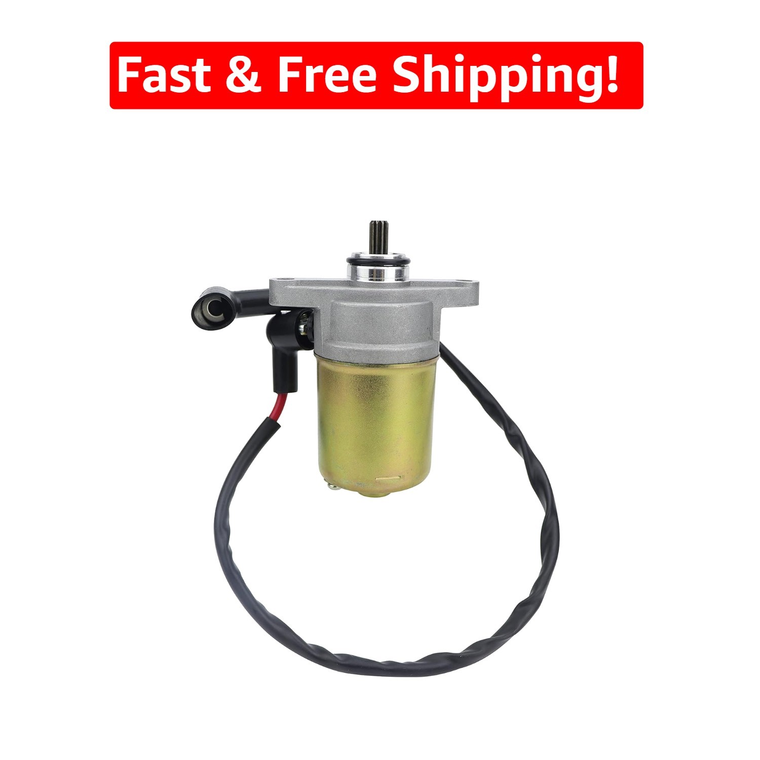 Durable Alloy Steel GY6 Starter Motor for 47cc, 49cc, 50cc Scooters – 10 Teeth